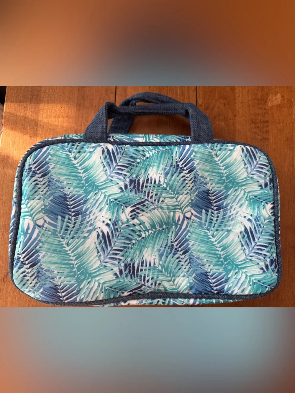 Tommy Bahama Green & Blue Palms, Cosmetic Makeup Travel Toiletry Organizer Bag